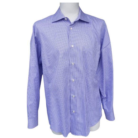 BLACK BROWN 1826 SZ 15.5 Classic Fit Egyptian Cotton Lavendar Button Up Shirt - Picture 2 of 14